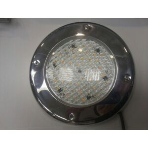 Прожектор светодиодный накладной Kivilcim SMD LED54, 22 Вт, 12 В, с хромированной накладкой AISI-316 (свет белый)