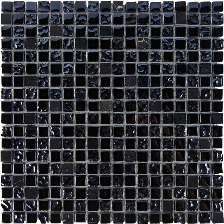 Мозаика PIX714 Pixmosaic черная PIX 714 мрамор стекло глянцевая