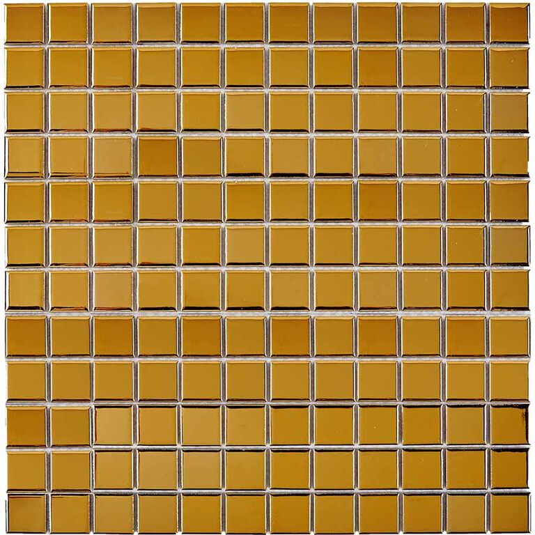 Мозаика керамогранитная PIX616 Pixmosaic золотая глянцевая PIX 616