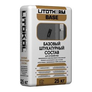 Штукатурка Litokol Litotherm Base, цвет серый, 25 кг
