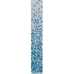 Мозаика стеклянная Reexo M170, цвет: микс, растяжка (белый+голубой 10%+зеленый хром 10%)