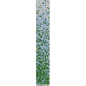 Мозаика стеклянная Reexo M173, цвет: микс, растяжка (белый+голубой 10%+зеленый 10%)
