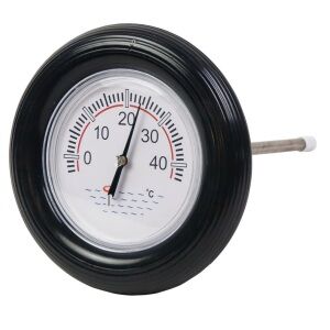 Термометр для бассейна круглый Chemoform Delphin K (цвет чёрный), цена за 1 шт