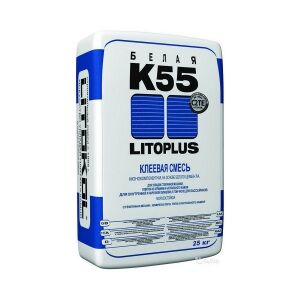 Клей Litokol Litoplus K55 для мозаики и плитки, цвет белый, мешок 25 кг, цена за 1 шт