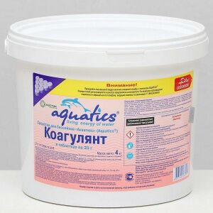 Коагулянт Aquatics в таблетках (25 гр), ведро 4 кг